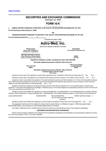 Miniature AstroNova, Inc. 10-K Rapport annuel 