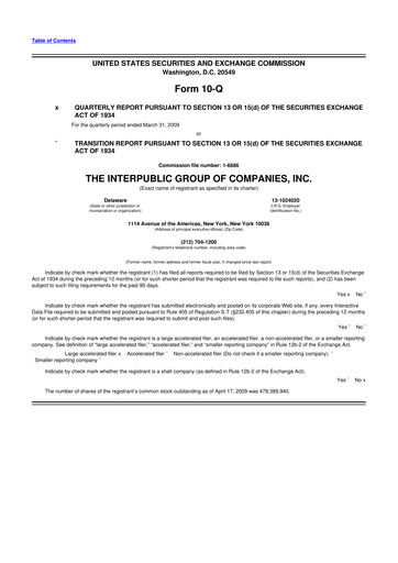 Thumbnail The Interpublic Group of Companies 10-Q Quarterly Report FY 