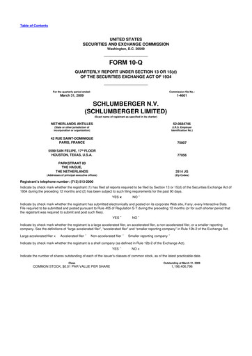 Vorschaubild SLB (Schlumberger) 10-Q Quartalsbericht  