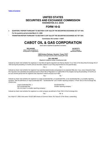 Vorschaubild Coterra Energy 10-Q Quartalsbericht  