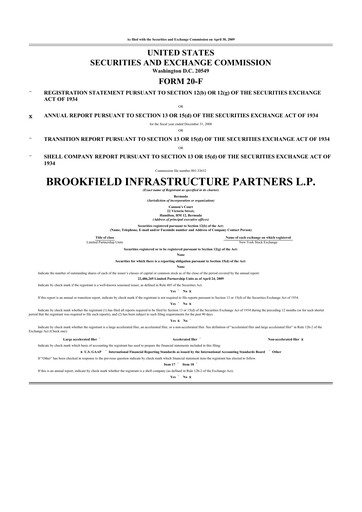 Vorschaubild Brookfield Infrastructure Partners
 20-F Jahresbericht 