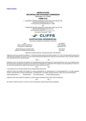 Vorschaubild Cleveland-Cliffs 10-Q Quartalsbericht  