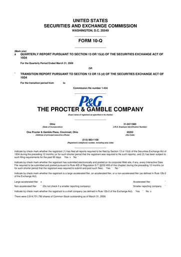Vorschaubild Procter & Gamble 10-Q Quartalsbericht  