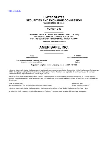 Thumbnail AMERISAFE 10-Q Quarterly Report FY 