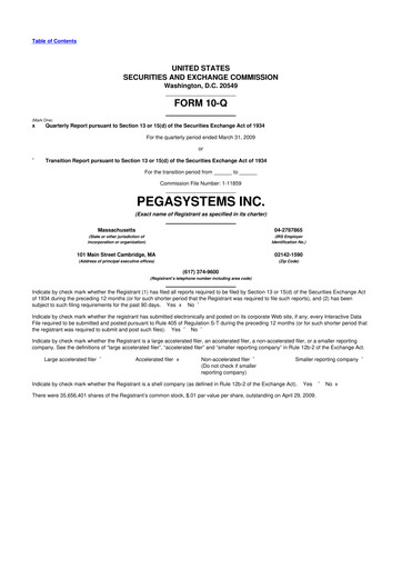 Thumbnail Pegasystems 10-Q Quarterly Report FY 