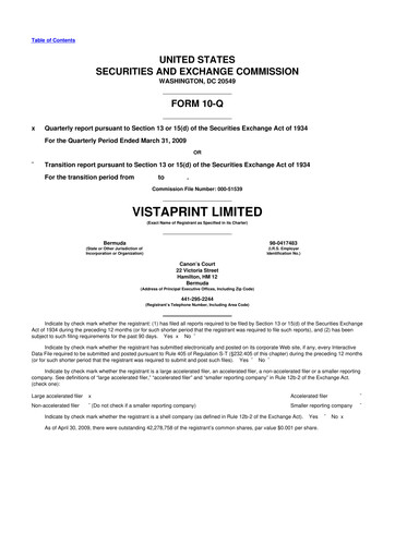 Thumbnail Cimpress 10-Q Quarterly Report FY 