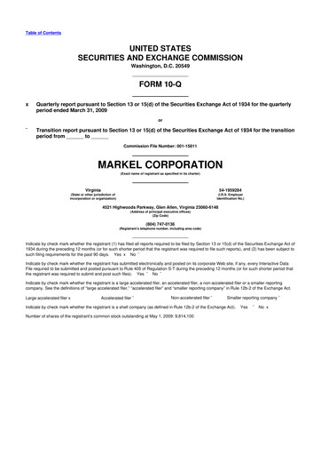 Thumbnail Markel Group 10-Q Quarterly Report FY 