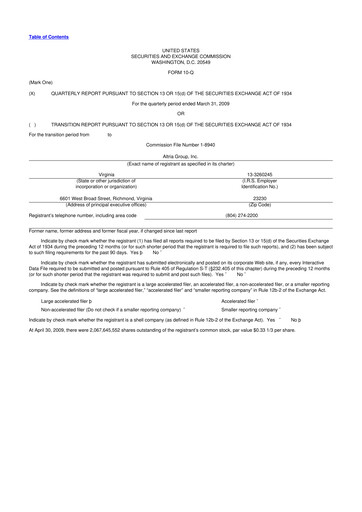 Thumbnail Altria Group 10-Q Quarterly Report FY 