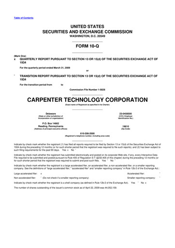 Thumbnail Carpenter Technology 10-Q Quarterly Report FY 