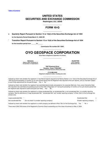 Thumbnail Geospace Technologies
 10-Q Quarterly Report FY 