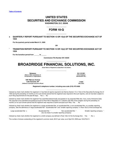 Thumbnail Broadridge Financial Solutions
 10-Q Quarterly Report FY 