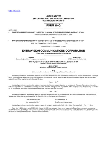 Thumbnail Entravision Communications
 10-Q Quarterly Report FY 