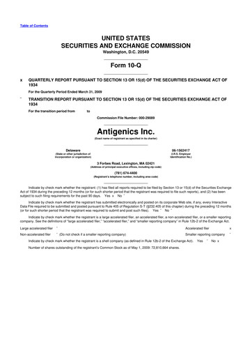 Thumbnail Agenus
 10-Q Quarterly Report FY 