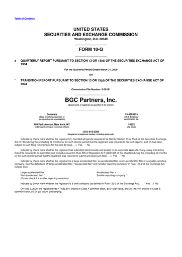 Thumbnail BGC Group
 10-Q Quarterly Report FY 