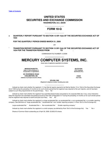 Thumbnail Mercury Systems 10-Q Quarterly Report FY 