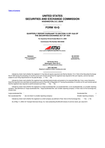 Thumbnail Air Transport Services Group 10-Q Quarterly Report FY 