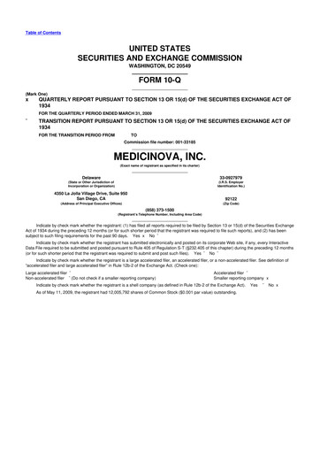 Thumbnail MediciNova 10-Q Quarterly Report FY 