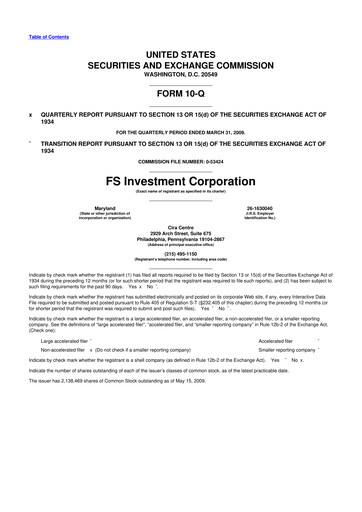 Vorschaubild FS KKR Capital
 10-Q Quartalsbericht  