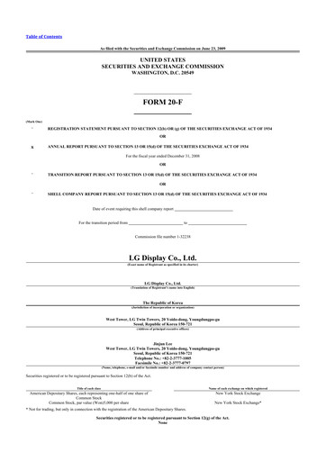 Thumbnail LG Display 20-F Annual Report 