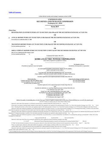 Thumbnail Korea Electric Power 20-F Annual Report 
