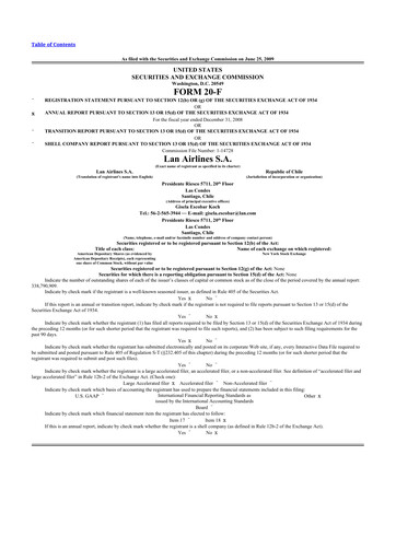 Thumbnail LATAM Airlines  20-F Annual Report 