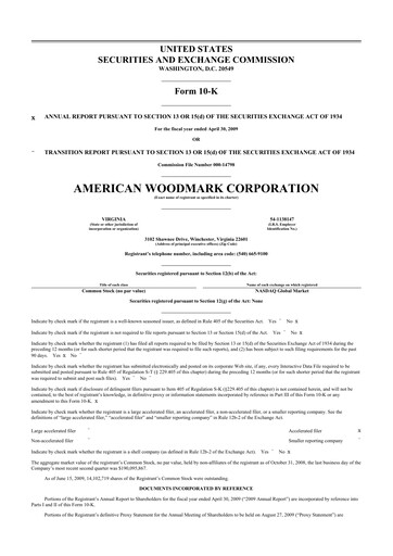 Thumbnail American Woodmark
 10-K Annual Report 