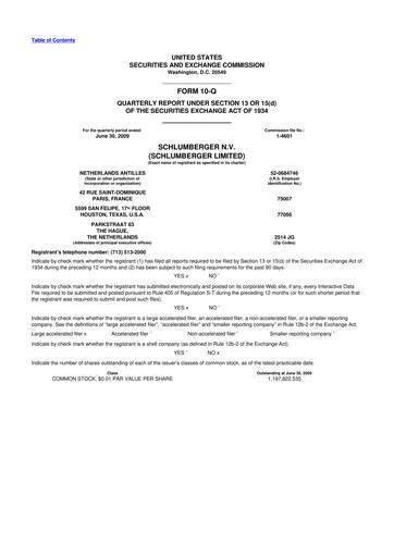 Vorschaubild SLB (Schlumberger) 10-Q Quartalsbericht  