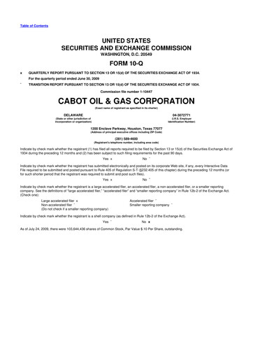 Vorschaubild Coterra Energy 10-Q Quartalsbericht  