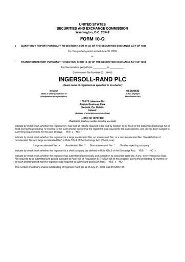 Thumbnail Trane Technologies
 10-Q Quarterly Report FY 