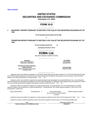 Thumbnail XOMA Royalty 10-Q Quarterly Report FY 