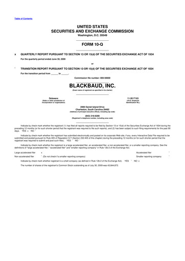 Thumbnail Blackbaud 10-Q Quarterly Report FY 