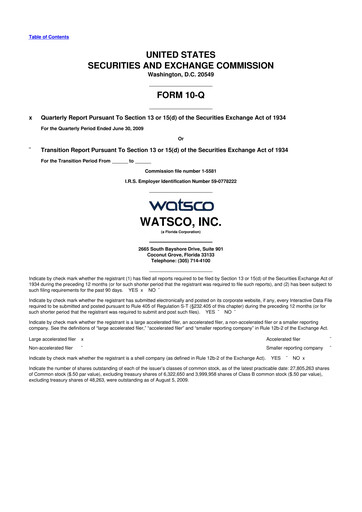 Thumbnail Watsco
 10-Q Quarterly Report FY 