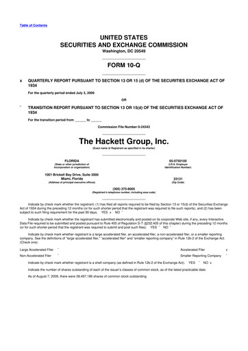 Vorschaubild The Hackett Group

 10-Q Quartalsbericht  