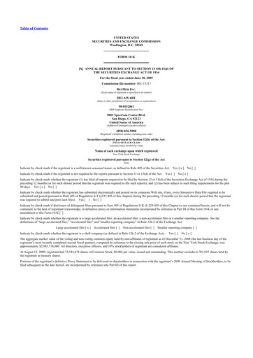 Miniature ResMed 10-K Rapport annuel 