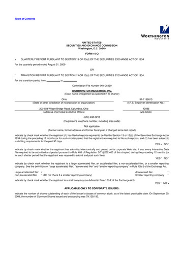 Thumbnail Worthington Enterprises 10-Q Quarterly Report FY 