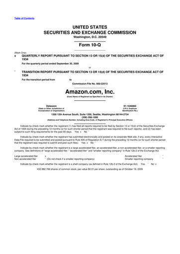 Miniature Amazon 10-Q Rapport trimestriel  