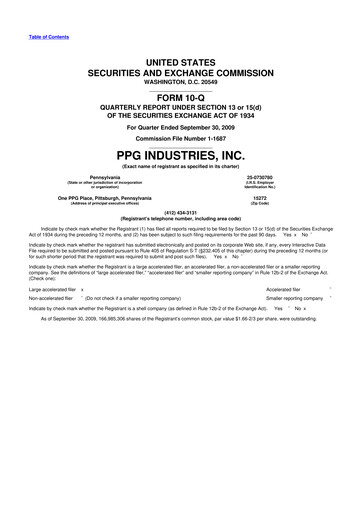 Thumbnail PPG Industries
 10-Q Quarterly Report FY 