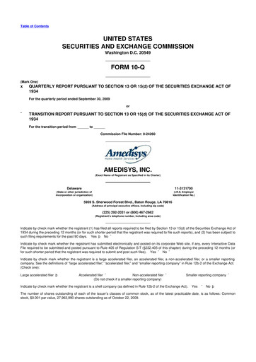 Thumbnail Amedisys 10-Q Quarterly Report FY 