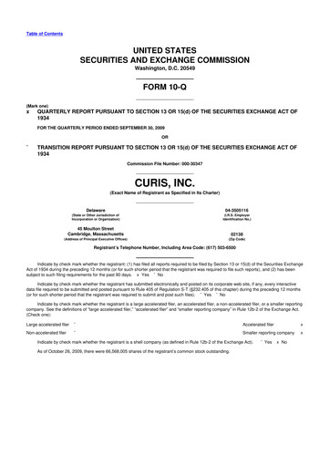 Thumbnail Curis 10-Q Quarterly Report FY 