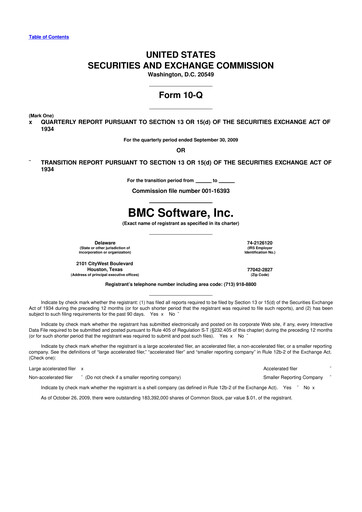 Thumbnail BMC Software 10-Q Quarterly Report FY 
