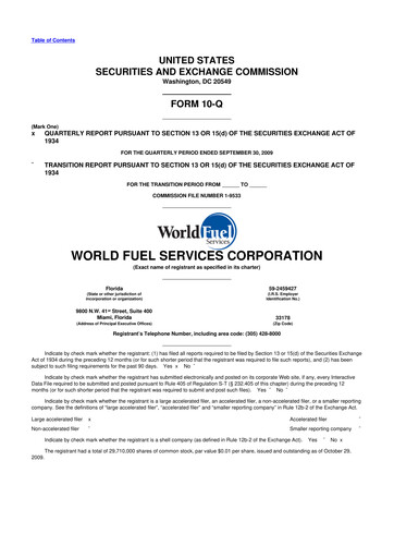 Thumbnail World Kinect 10-Q Quarterly Report FY 