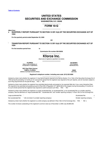 Thumbnail Kforce 10-Q Quarterly Report FY 