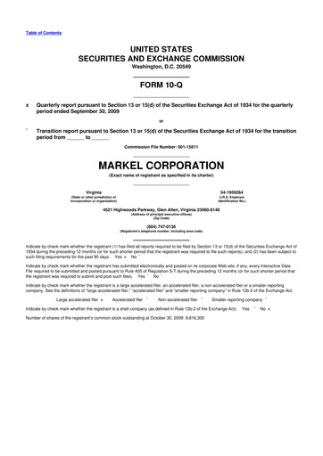 Thumbnail Markel Group 10-Q Quarterly Report FY 