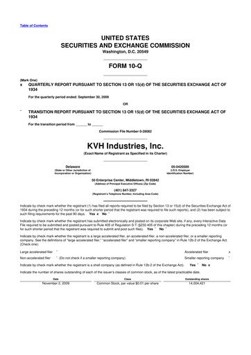 Thumbnail KVH Industries
 10-Q Quarterly Report FY 