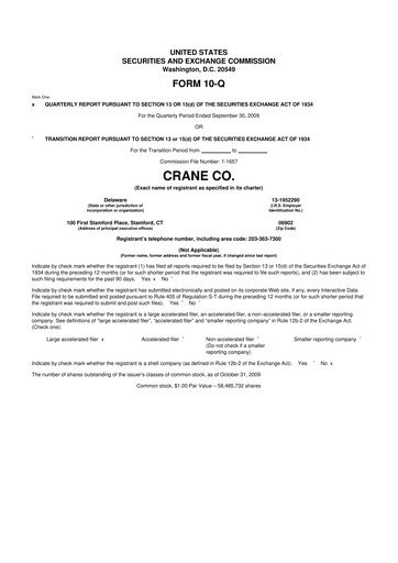 Thumbnail Crane NXT 10-Q Quarterly Report FY 