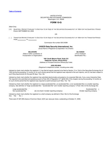 Vorschaubild OneSpan 10-Q Quartalsbericht  