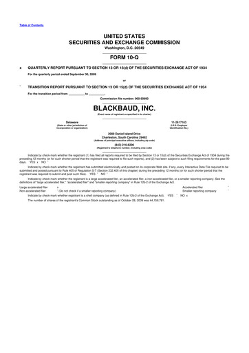 Thumbnail Blackbaud 10-Q Quarterly Report FY 