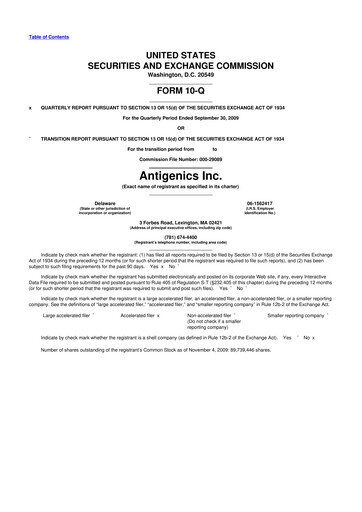 Thumbnail Agenus
 10-Q Quarterly Report FY 