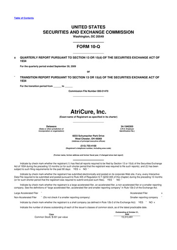 Thumbnail AtriCure 10-Q Quarterly Report FY 