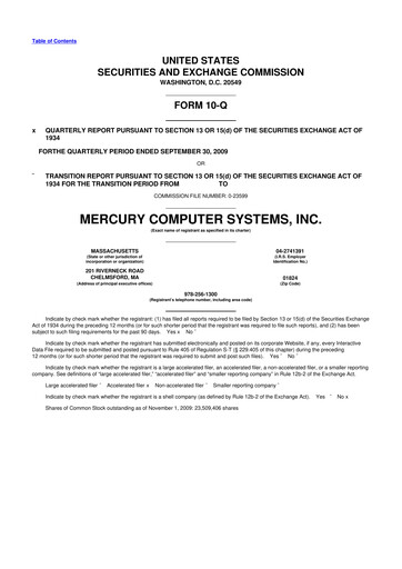 Thumbnail Mercury Systems 10-Q Quarterly Report FY 